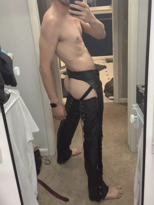 Are we into the jock+chaps combo?