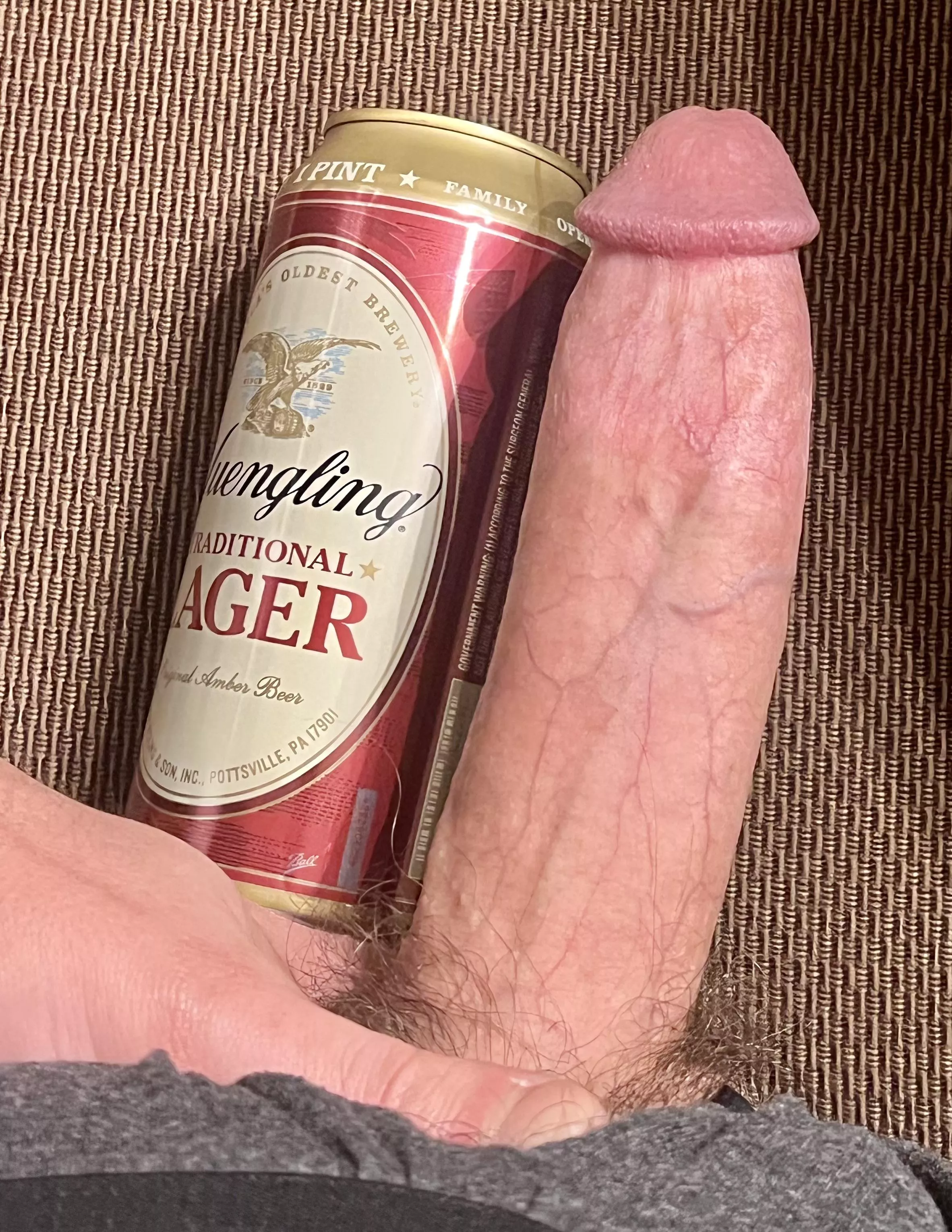 Can you suck me better than my wife? Tall boy of beer for comparison (30)