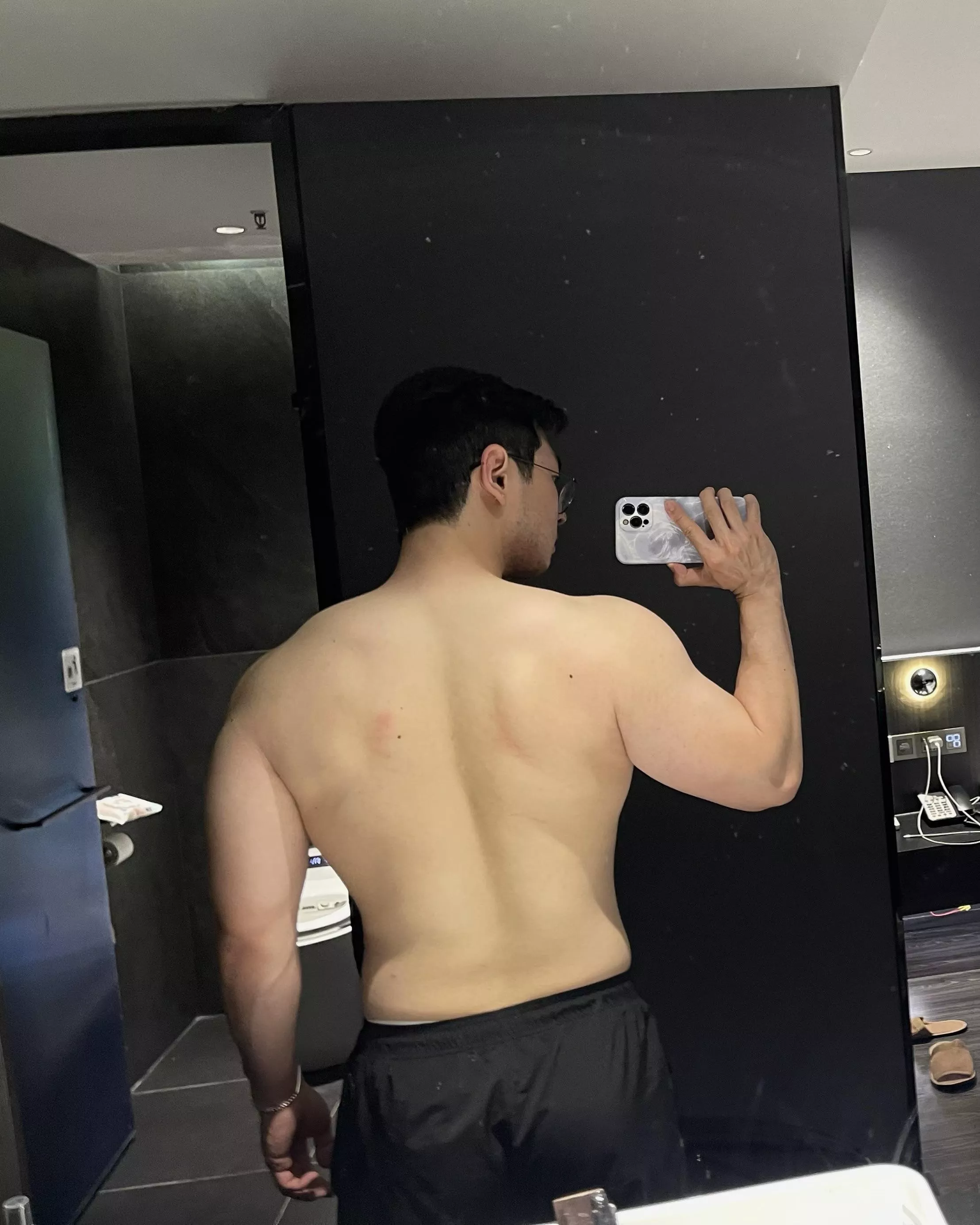 finally shirtless i guess?