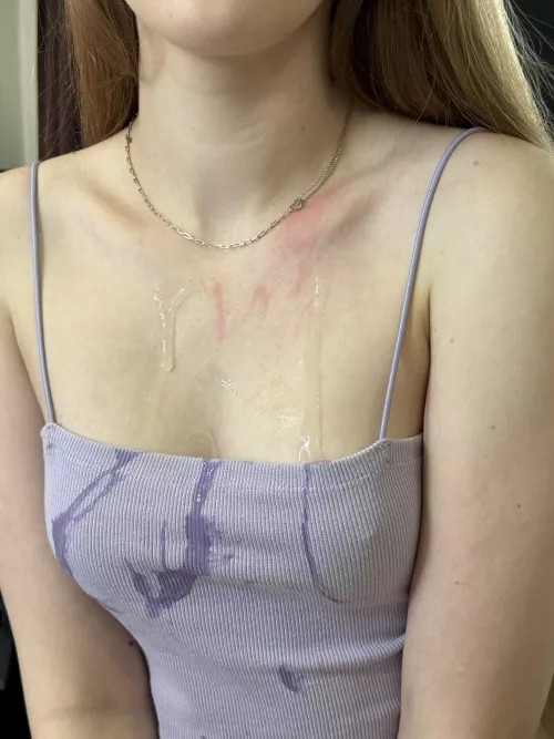 It's so nice to have cum dripping down between your tits