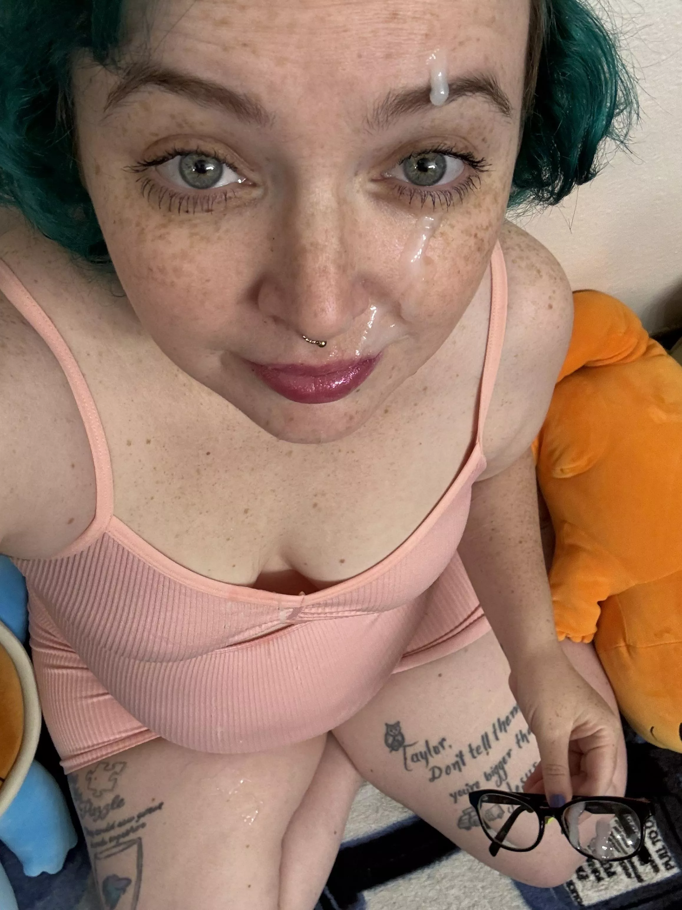 My glasses caught most of it 