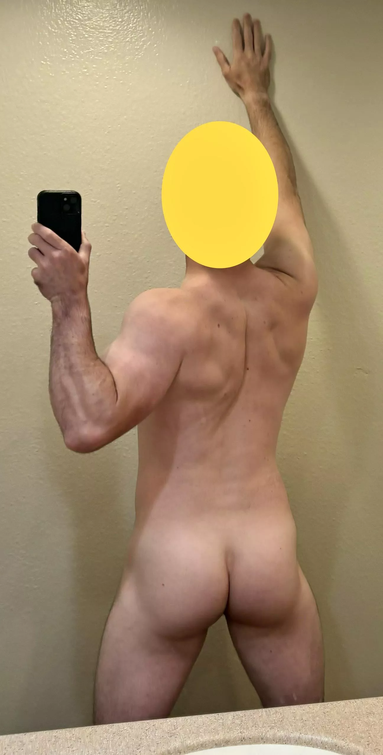 Squats, deadlifts, and assault bike.  My ass gains aren’t going crazy because I’m working on getting my abs back.