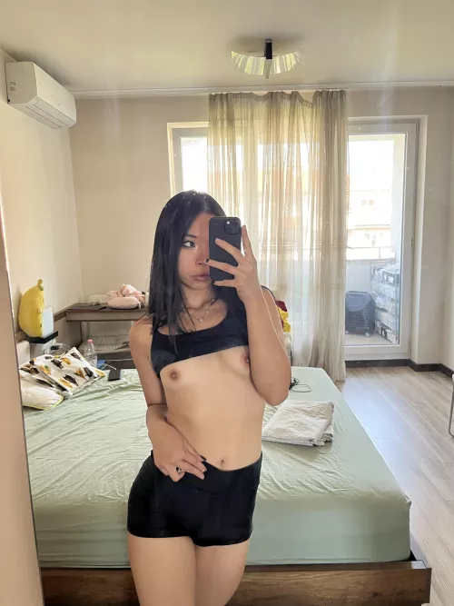 thats how i tease my neighbor that can see me through the window 