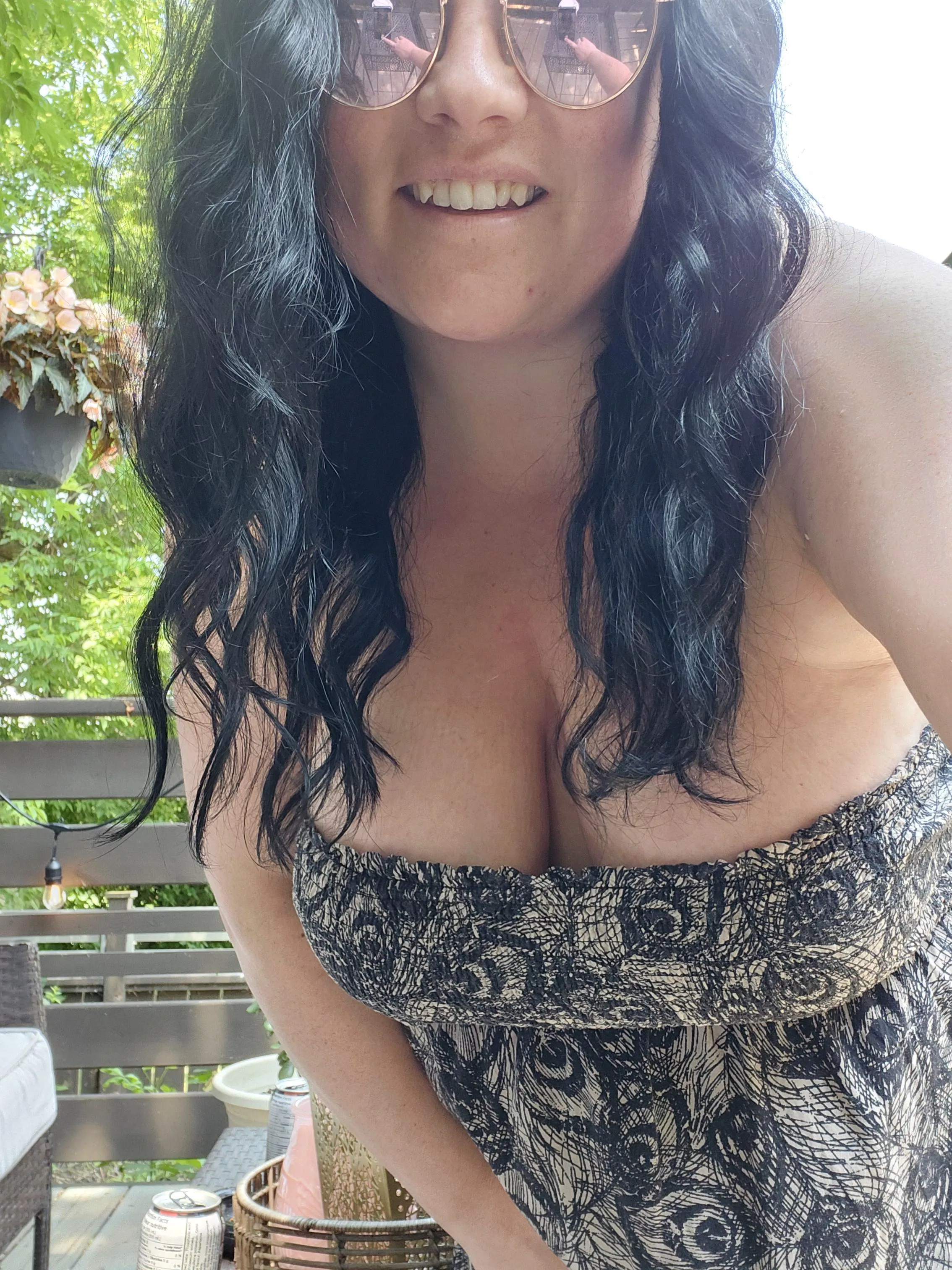 This dress slips down easily