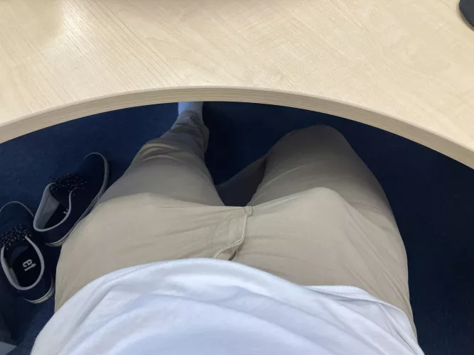 Coworker got me rock hard at my desk