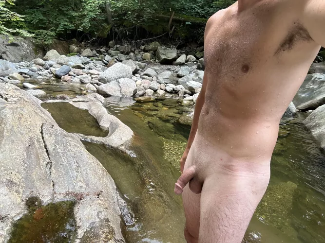 Enjoying a nice refreshing swim