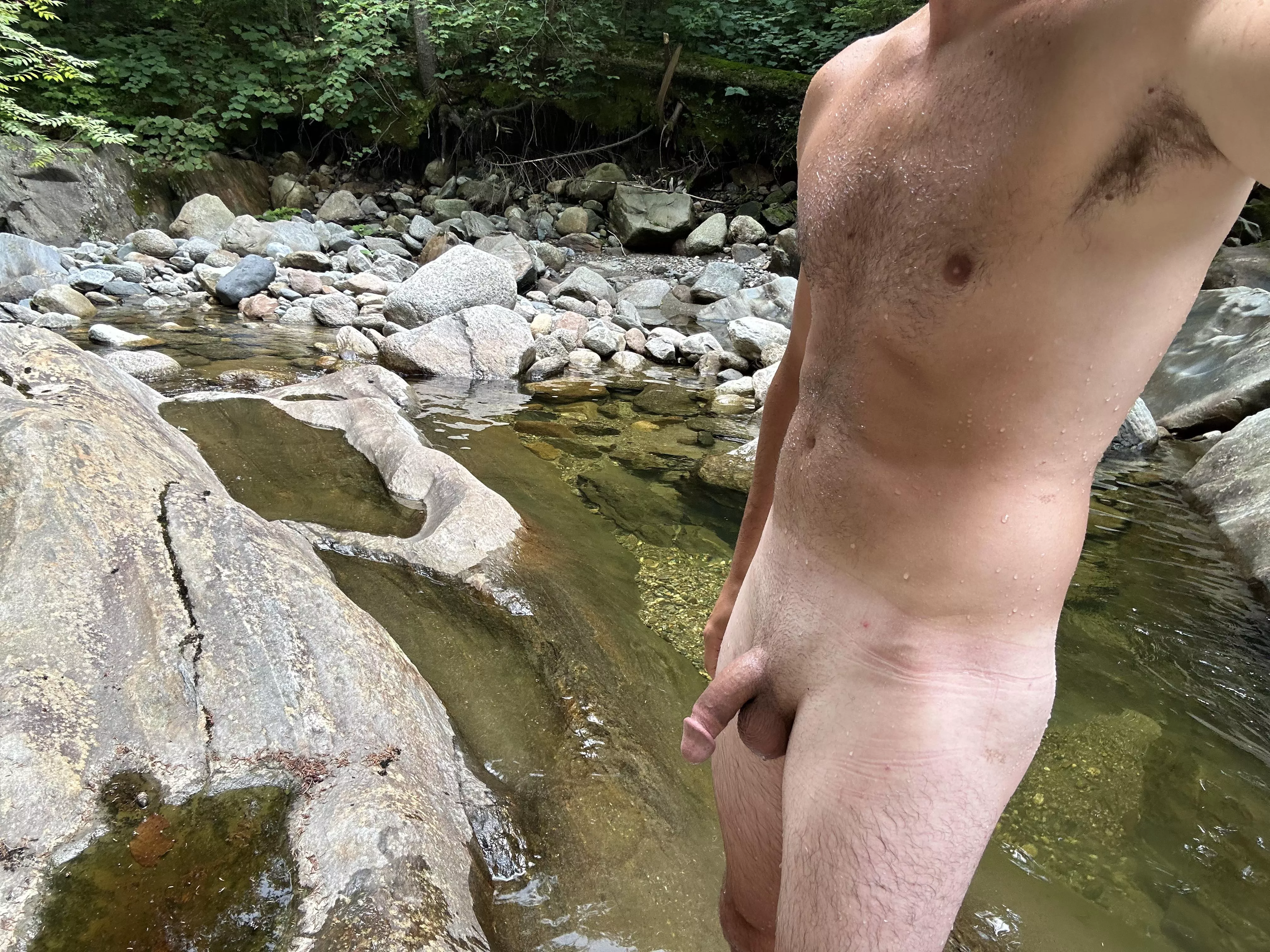 Enjoying a nice refreshing swim