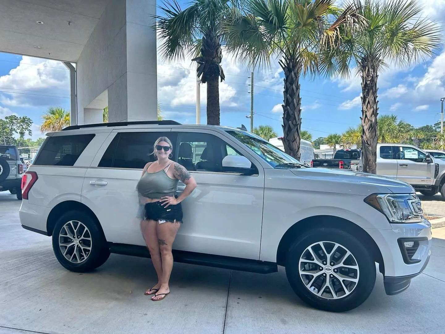 Guess who bought a new car.