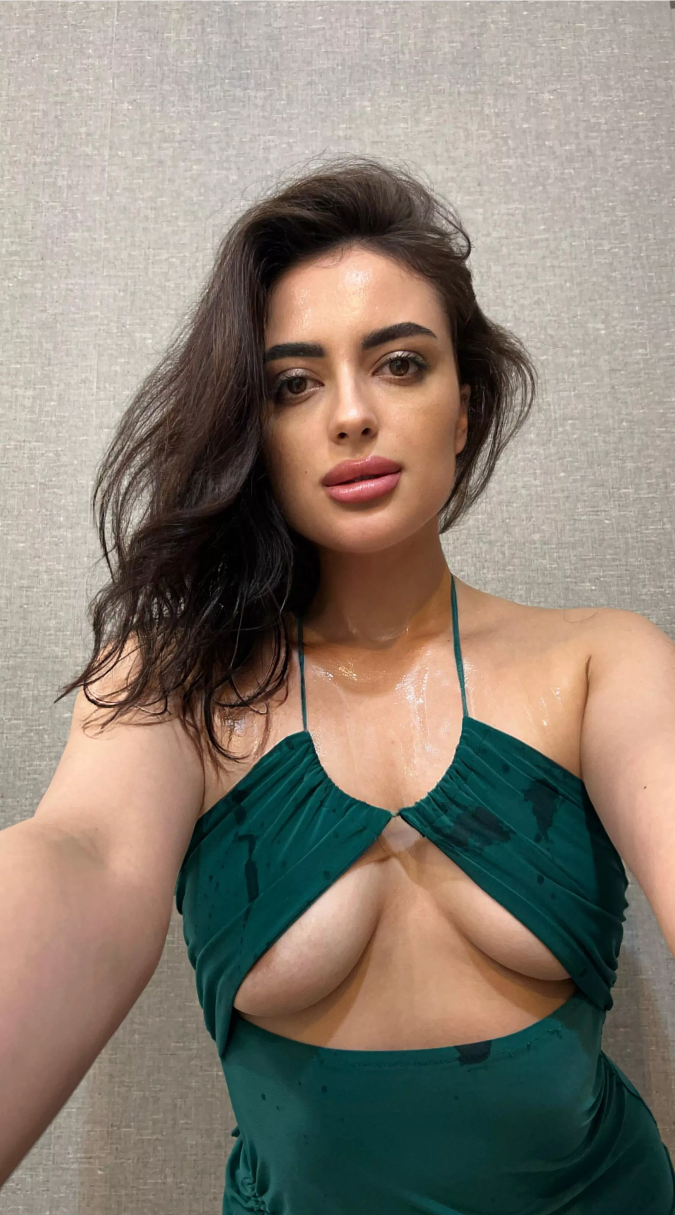 It's getting hotter at home. I'm gonna have to take off my top so I don't sweat so much