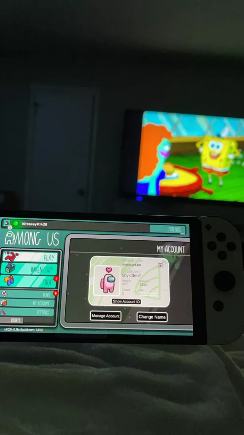 Just playing among us on the switch