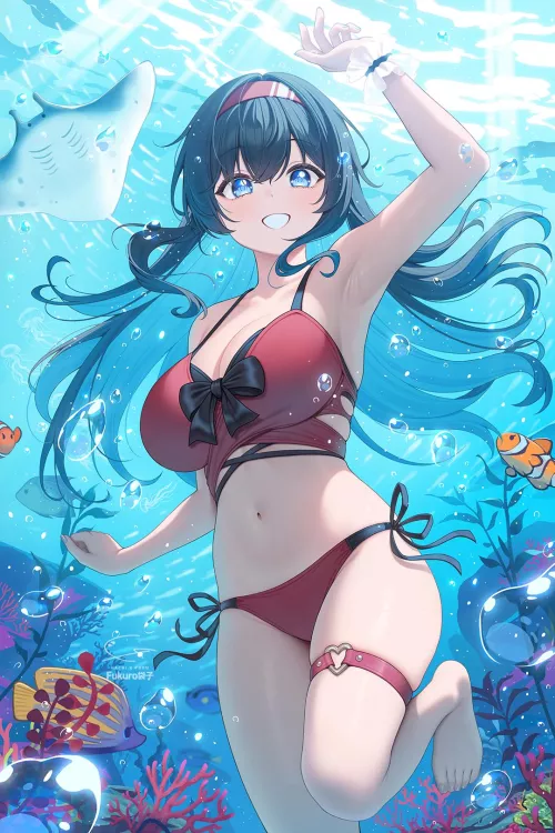 Kayoko underwater [Artist's Original]