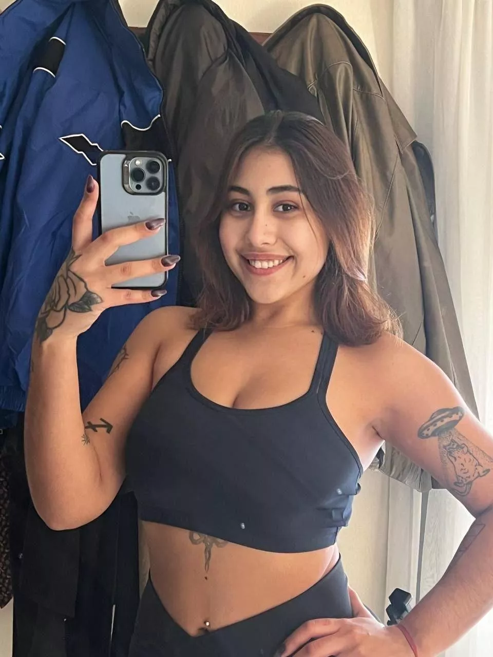 Looking sexy in my crop top