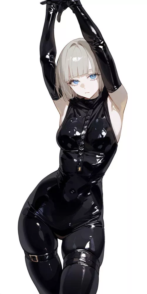 Rubber Bodysuit & Gloves 