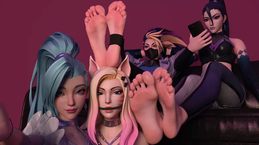 Seraphine, Ahri, Akali & Kai'sa [League of Legends] (Afu7777777) 