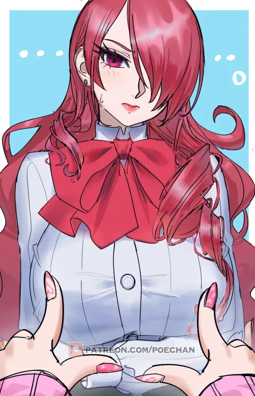 Yukari lining up for the field goal (Poechan_chan) [Persona 3]