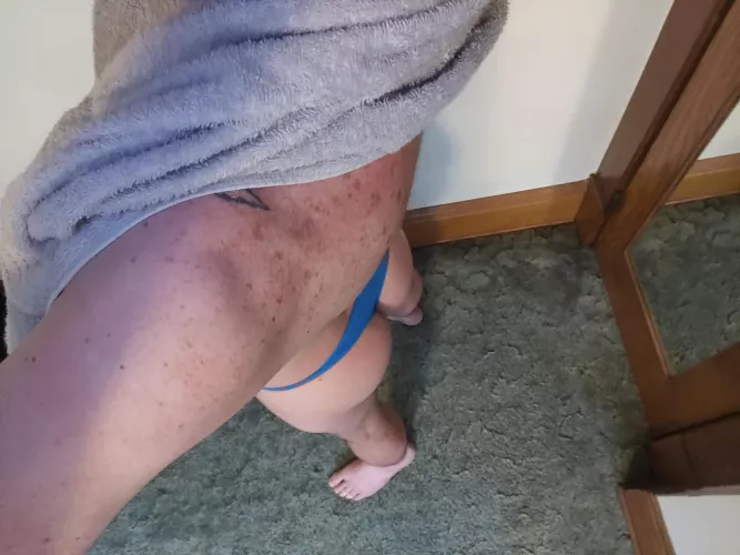 Before getting in the sauna!