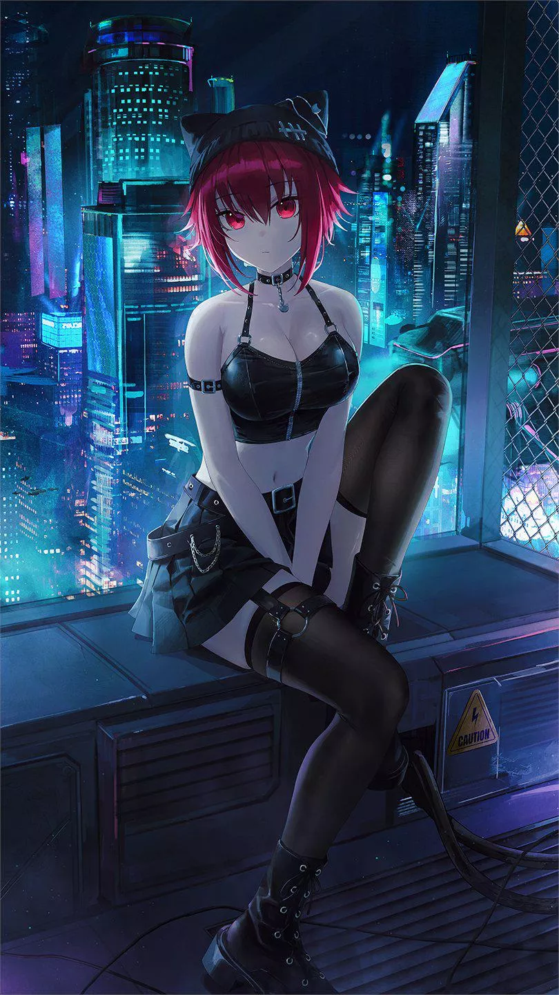 City Rooftop at Night 