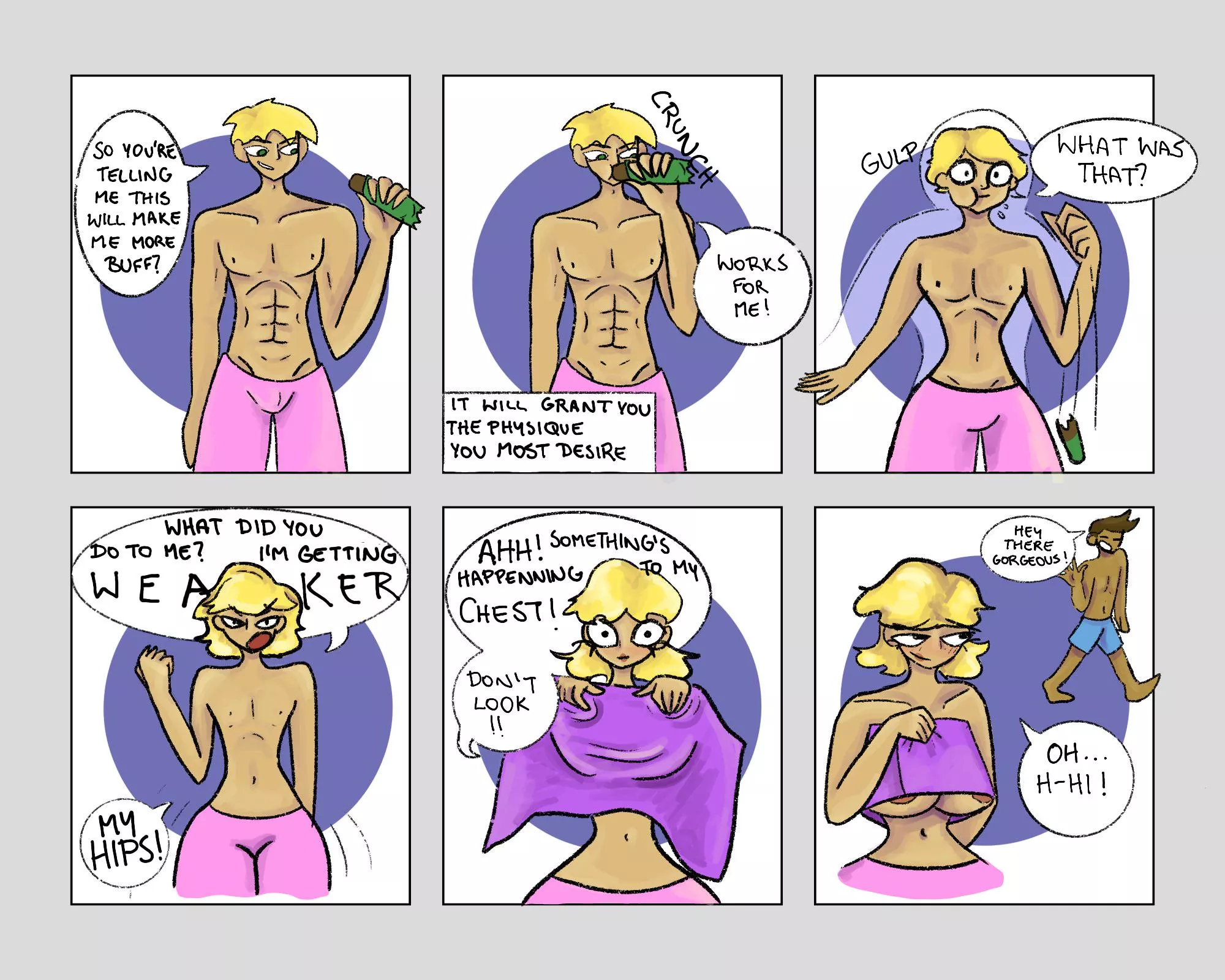 Magical snack (comic by me) (mtf)