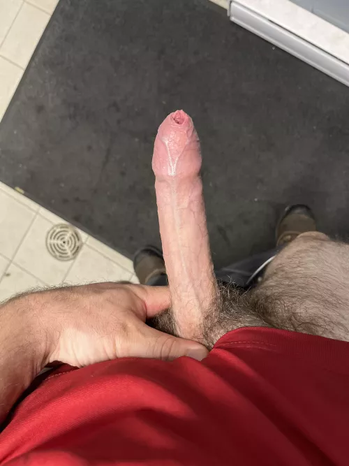 Mid day meat stick exposed at work.