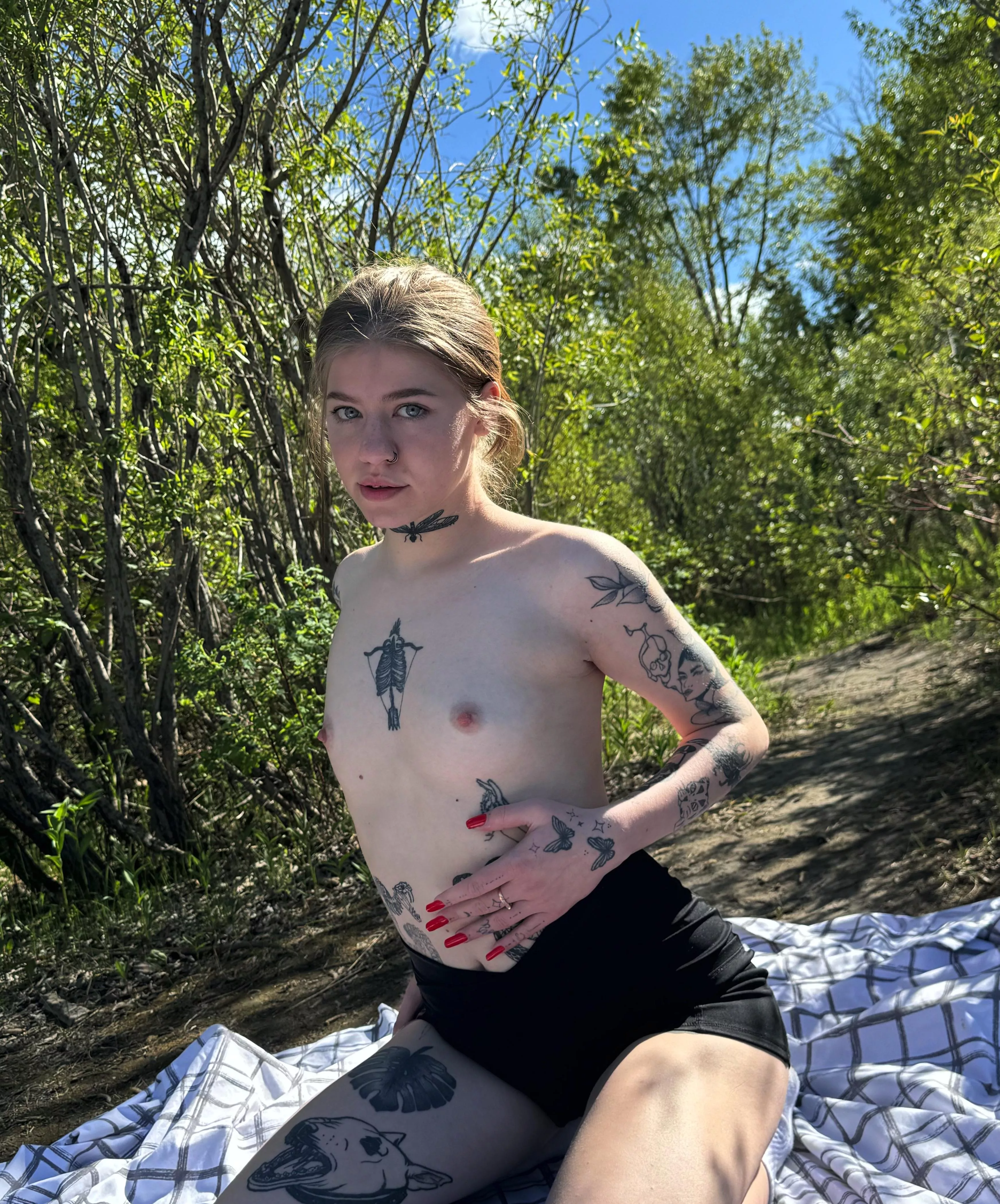 Run your hands down my body and play with my perky nipples