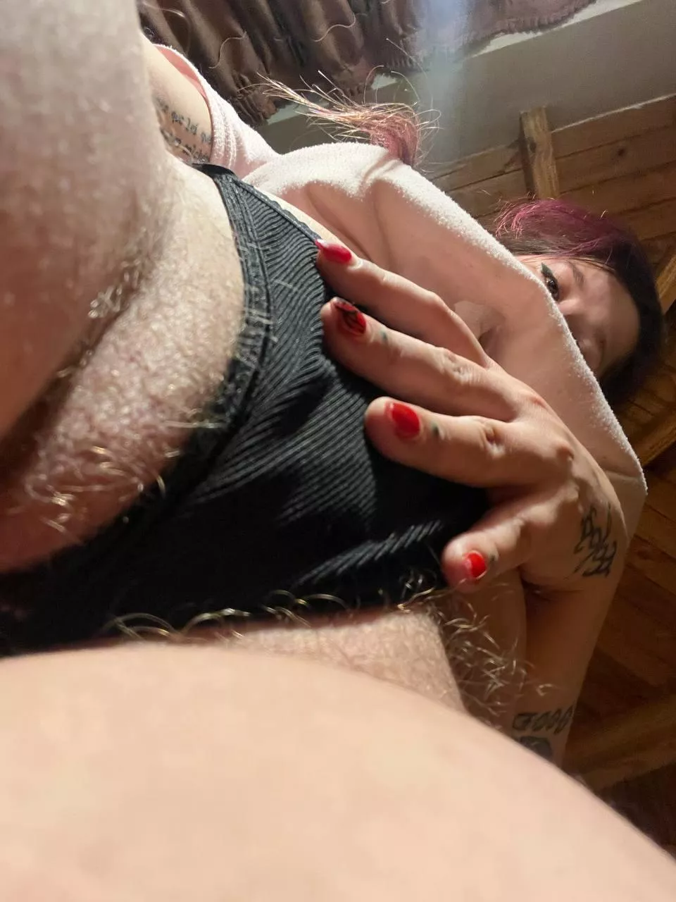 What are you licking first?	
