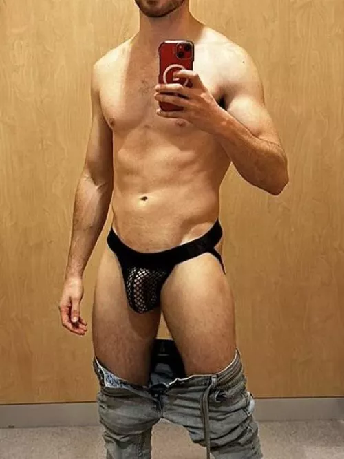 Change room lighting, I think it’s made for bulge pics.