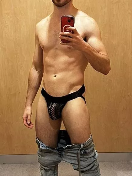 Change room lighting, I think it’s made for bulge pics.