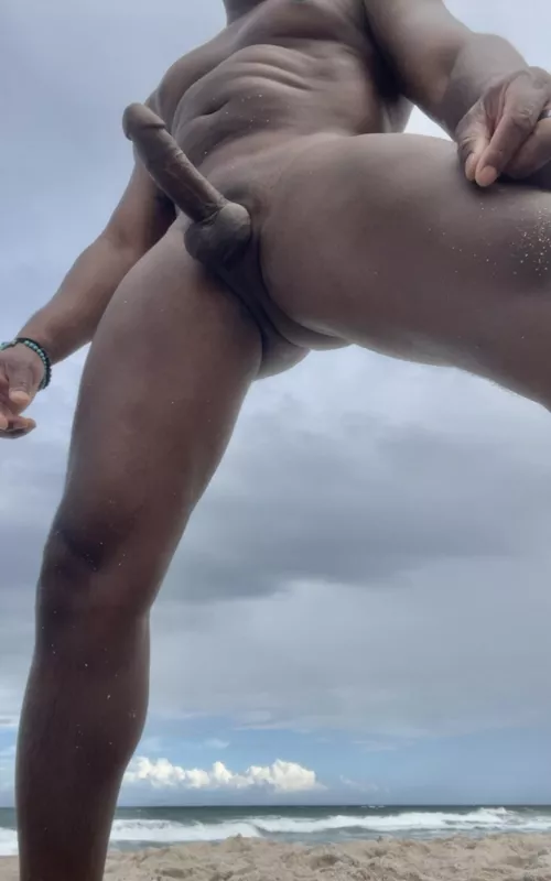 Cock and balls at the beach