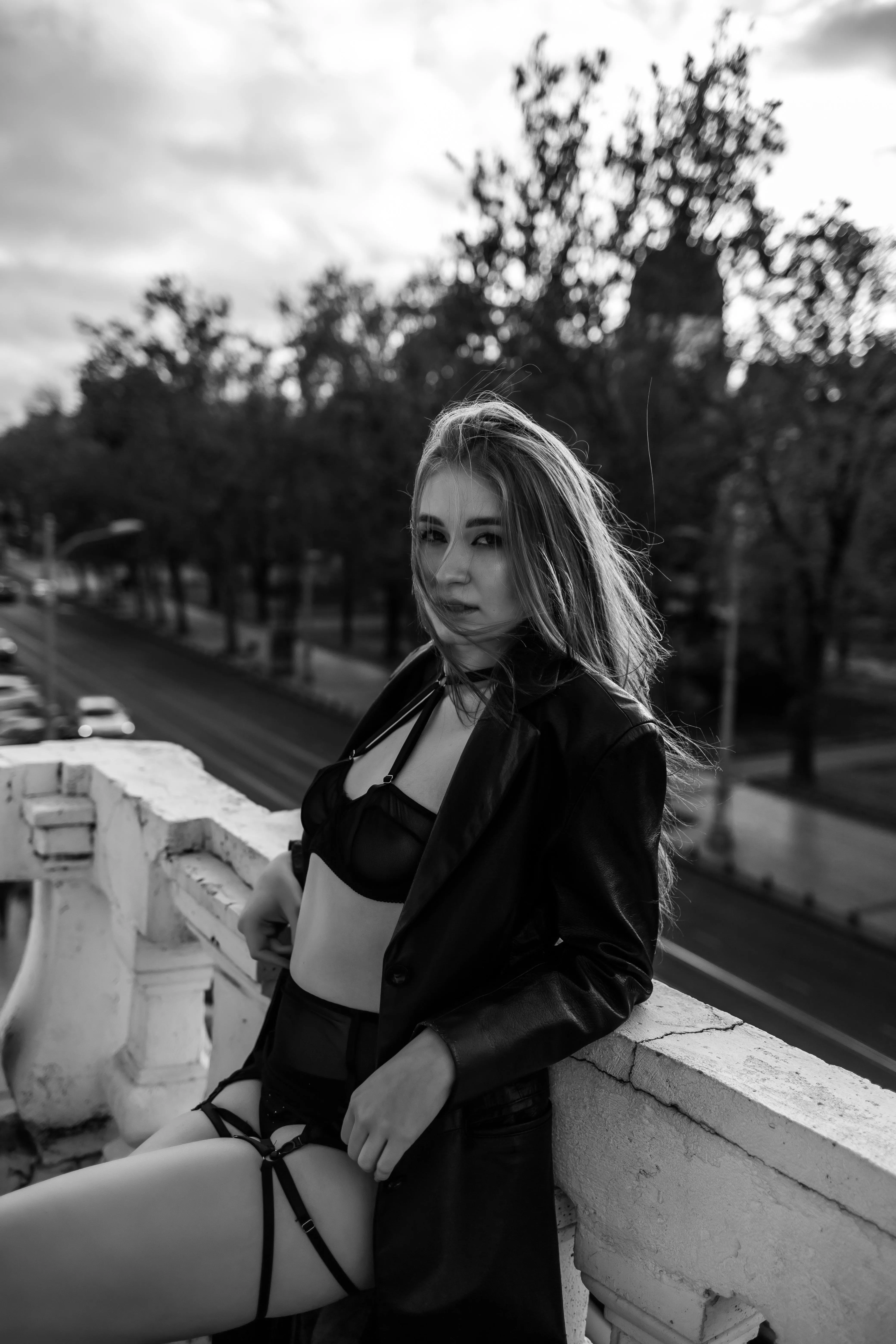 Leather coat for a first date is always good idea