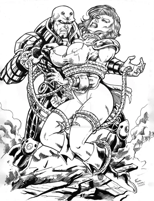 Powergirl vs Brainiac by fagnerlandim