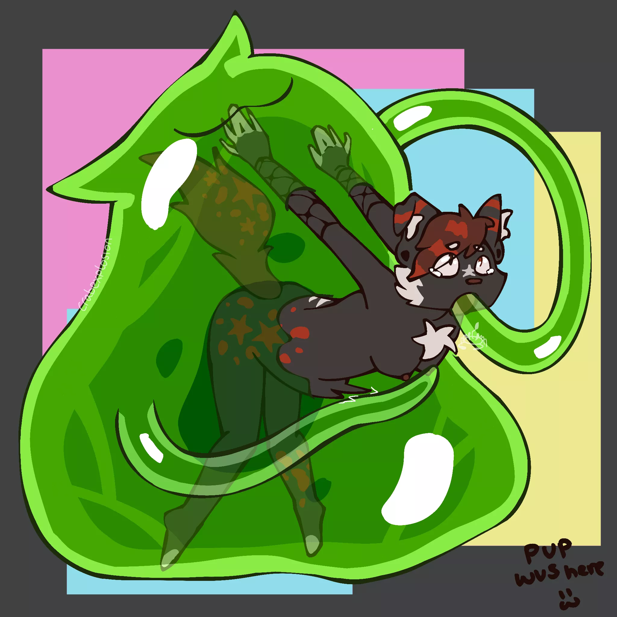 the best thing about slime is how filling it is! (crabexplosion)