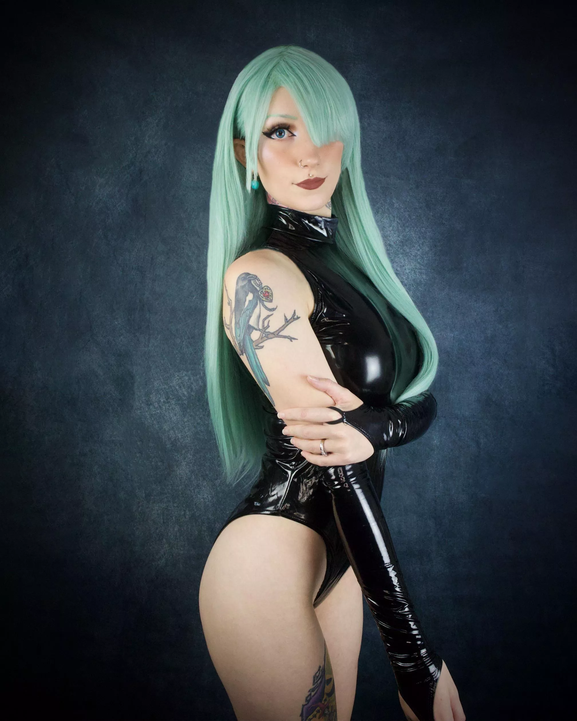 The hardest part about taking photos of shiny cosplays is when the light bounces off the costume haha