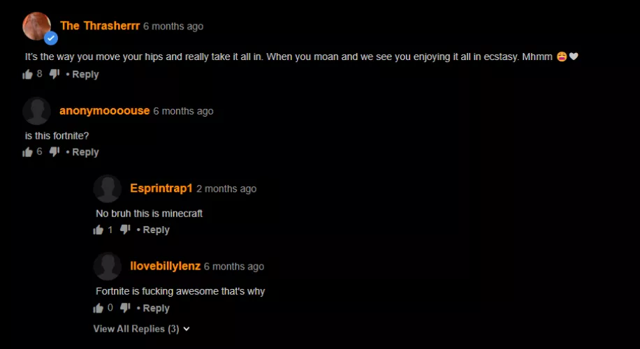 The TikTok commentors are invading the gentleman website! 3/3