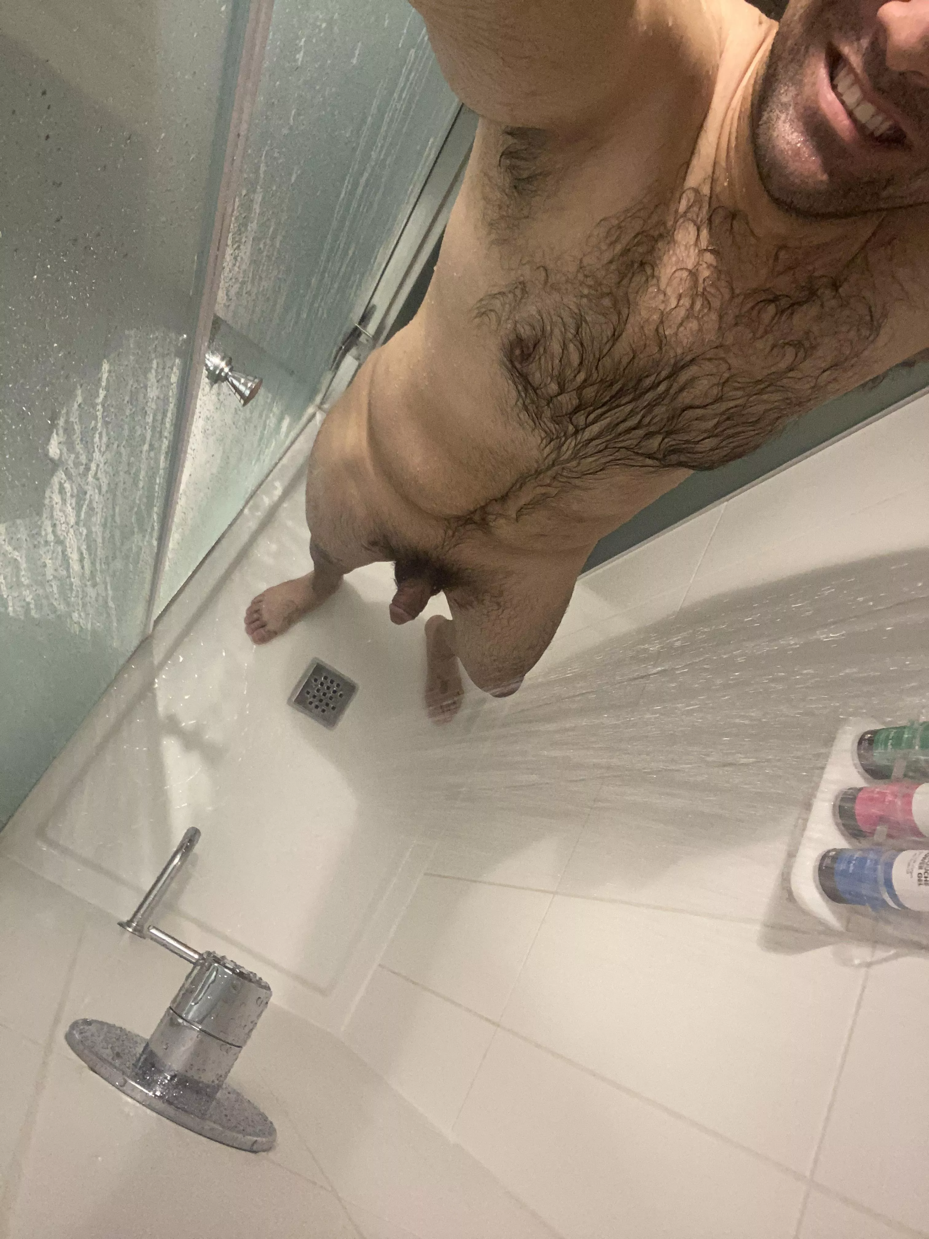 Hotel showers are great!