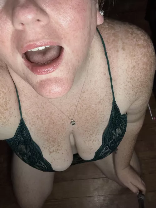 Waiting like a good girl 