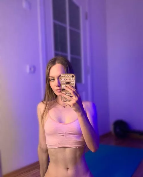 A cute pink sports top to boost your motivation!