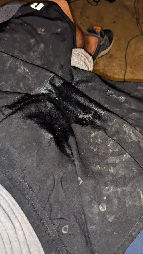 Decided to sit and drink and piss in my cum shorts. It was wonderful. Now I need to clean up. maybe.-delfly