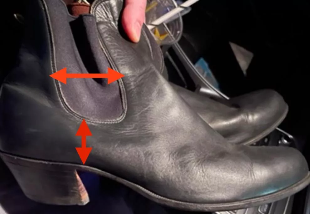 I just got these old barely used RM Williams. Need new elastics. But elastic covers a massive area and distance between the bottom of the elastic and the sole is very small. They offer barely any ankle support and have huge heels. Looking for a solution 