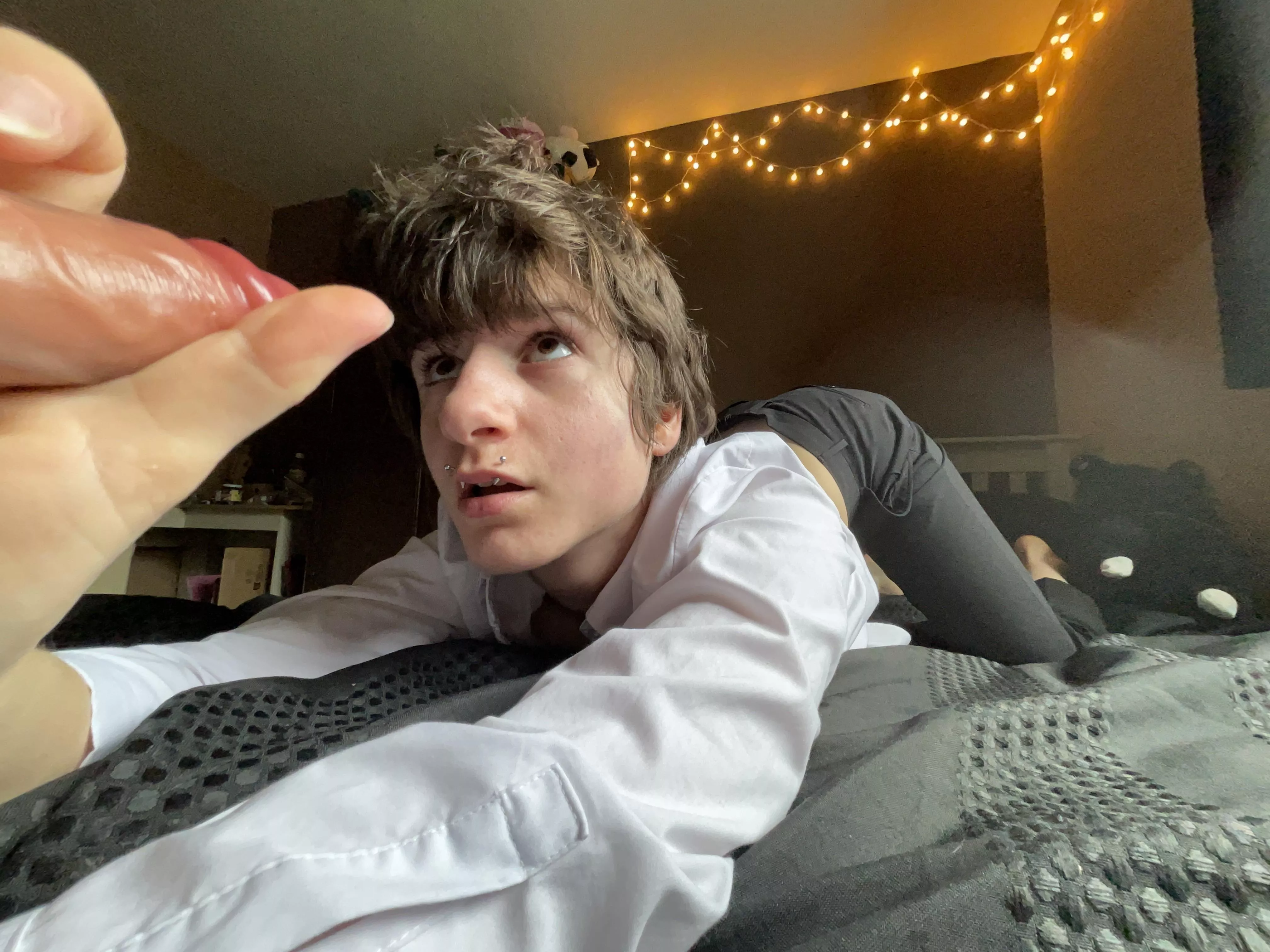 POV: the cute secretary messed up on their first day and says “I’ll do anything to keep my job”