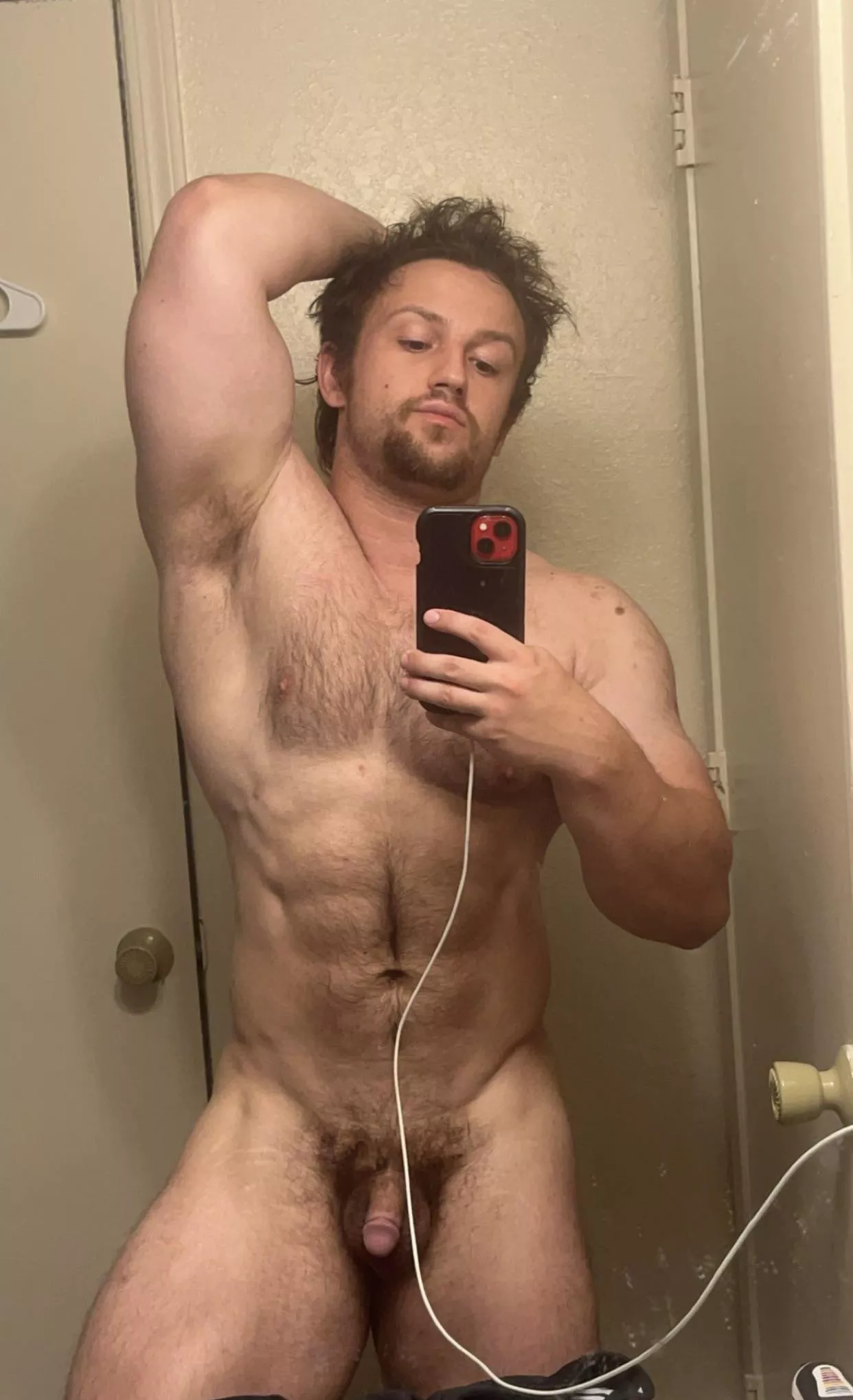 Take a deep breath after I hit some arms 