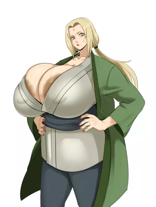 Tsunades peaking nipples 