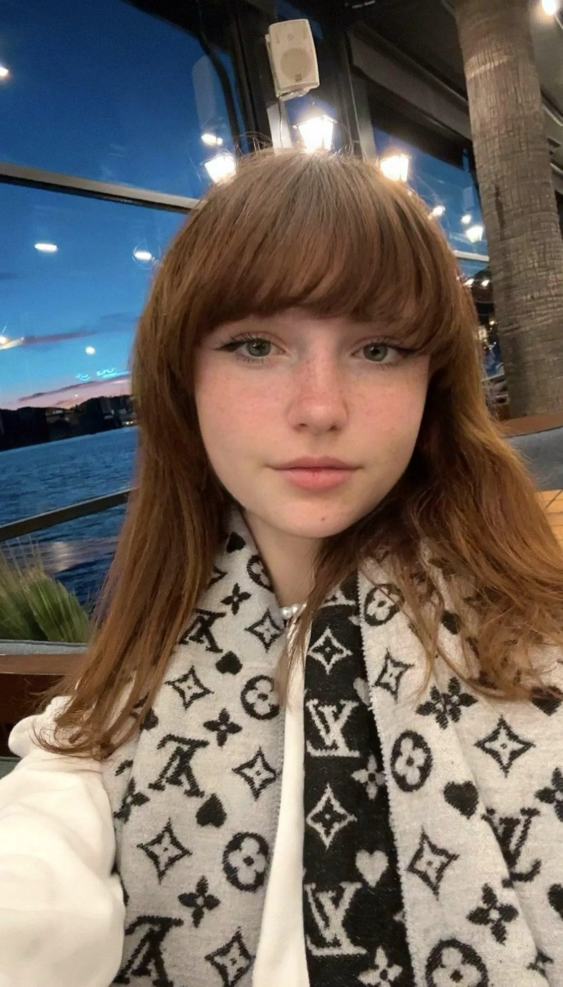 Classy outfit at the restaurant today :) 