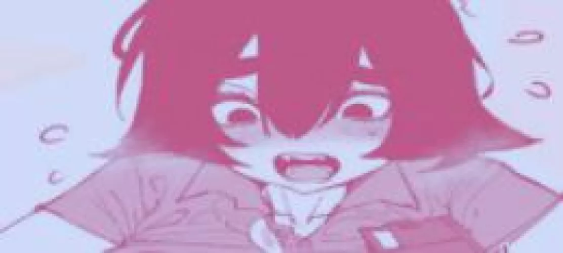 LF Color Source 1girl, looking down, flying sweatdrops, partially clothed, blushing, mouth open, breath