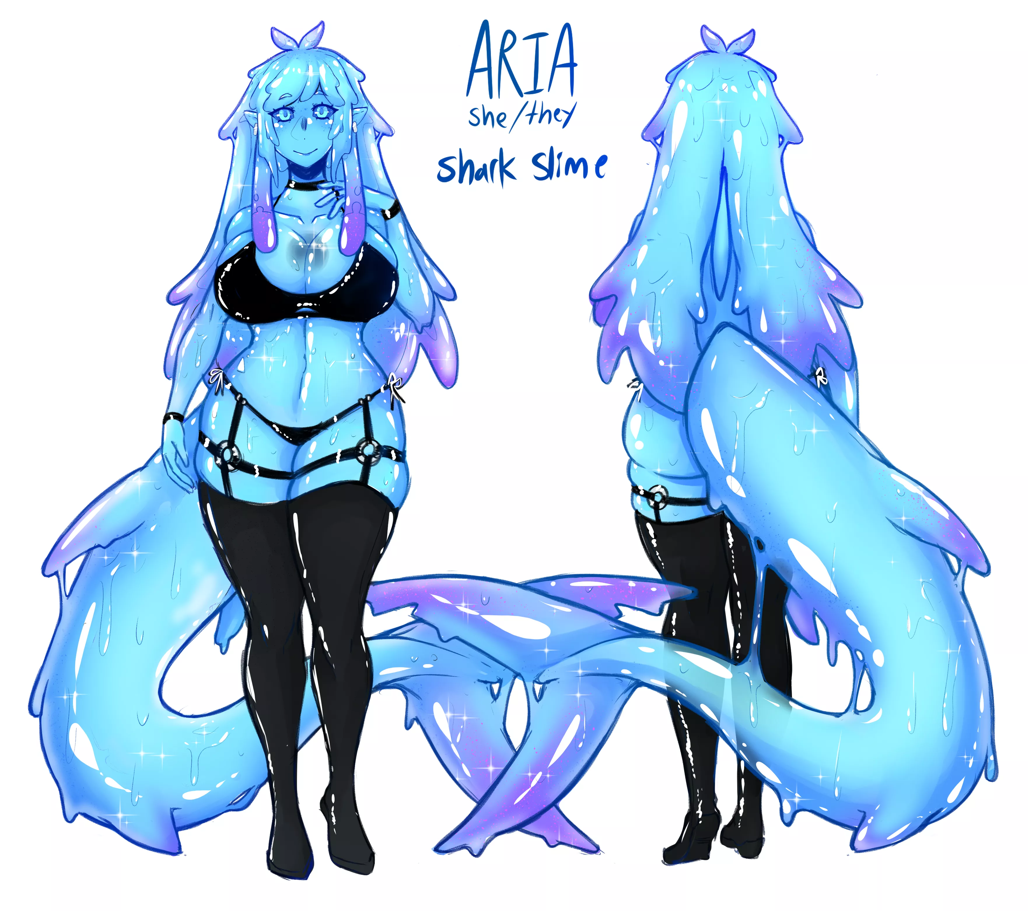 Shark Slime girl, Aria [Novatemi, OC]