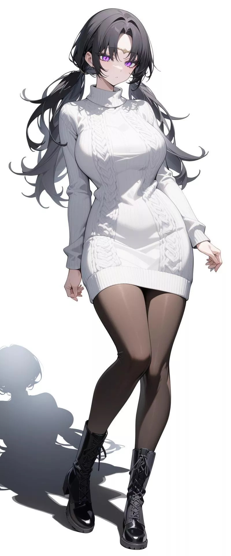 Sweater, Tights, & Boots