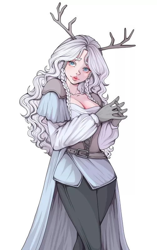 A drawing I did of Amelia she’s so pretty aaa