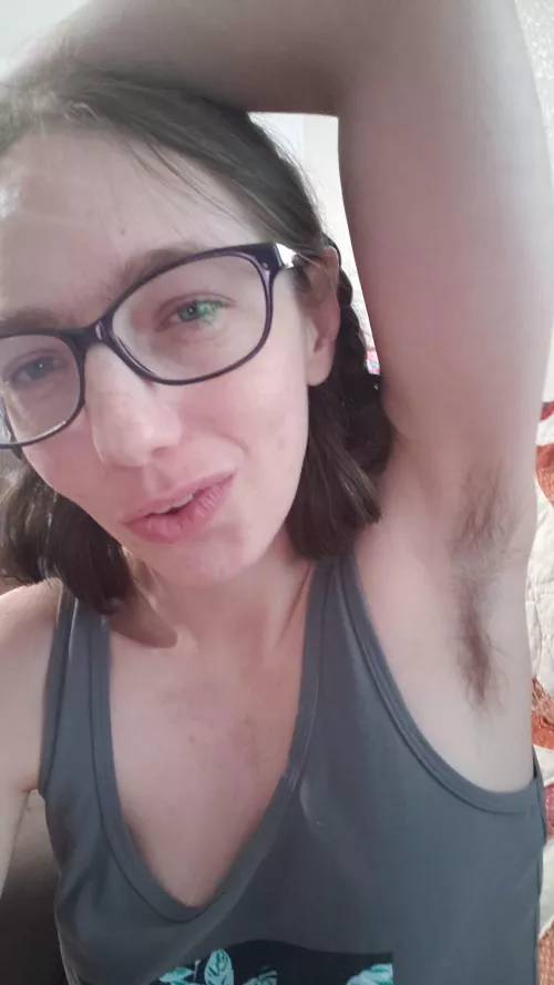 Armpit selfie while waiting for rice to finish up 