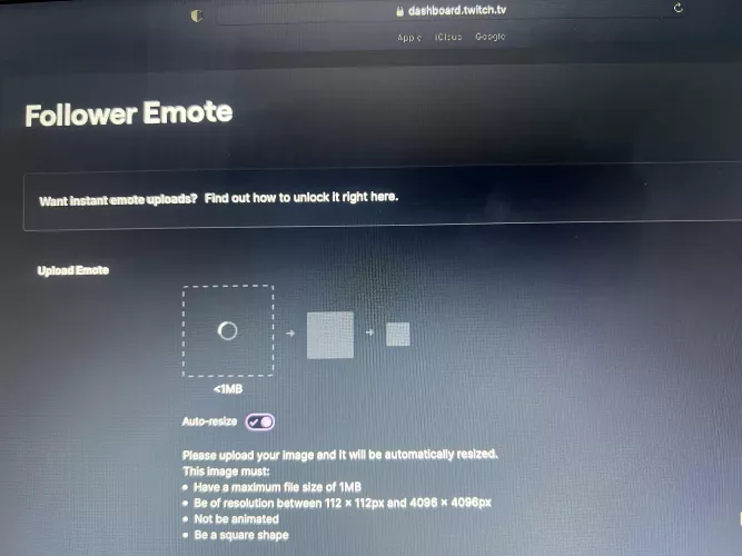Emote image not uploading…