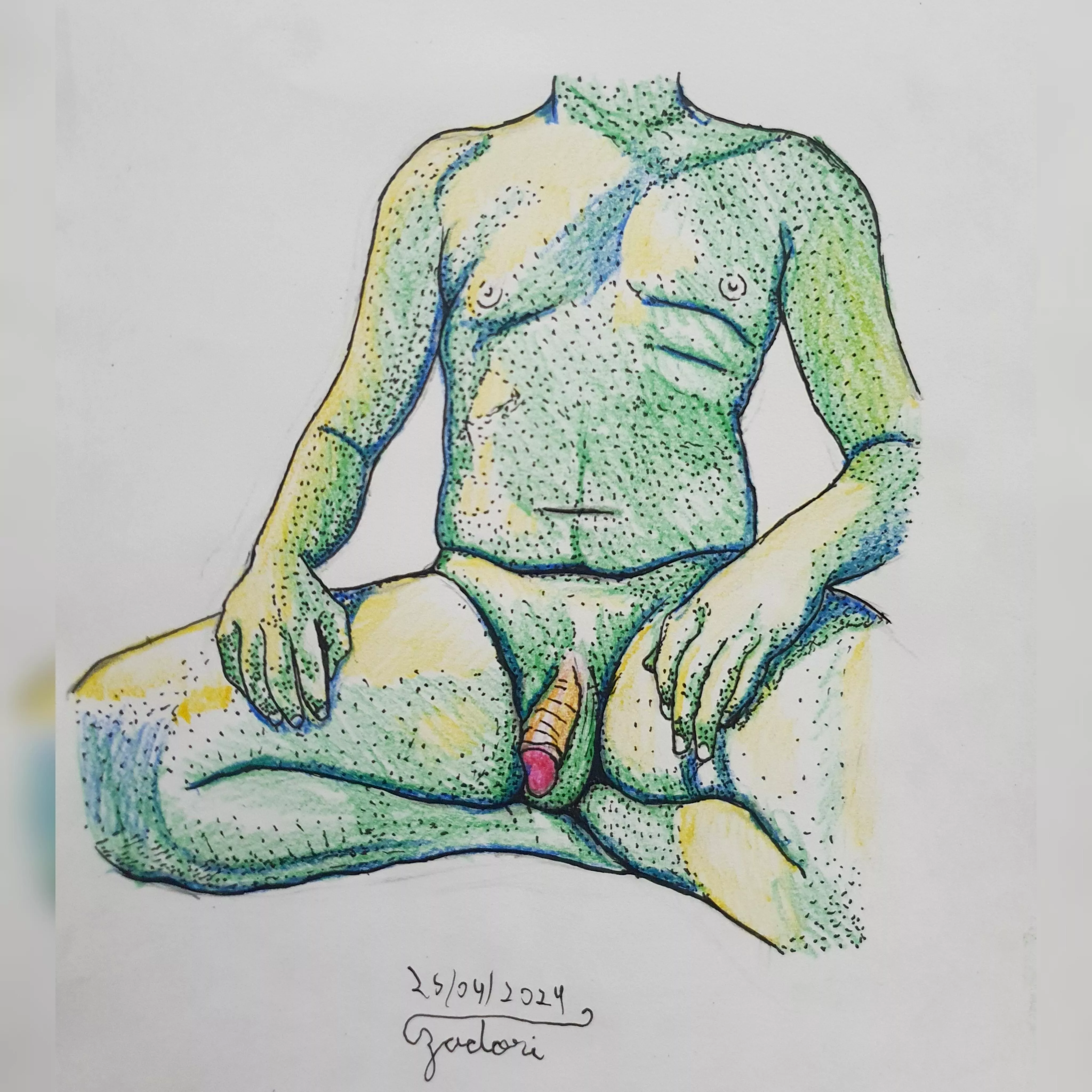 Green body drawing made by me 