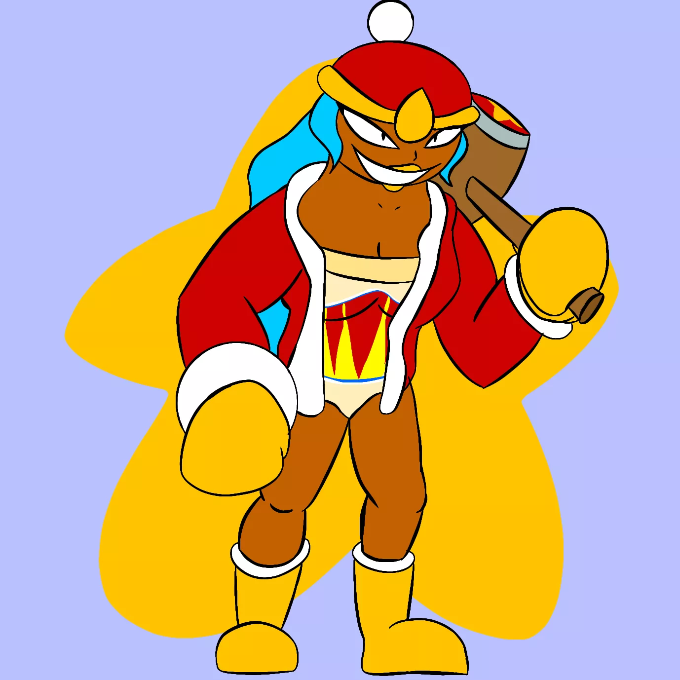 I redesinged King Dedede because I didnt like the design minus maked